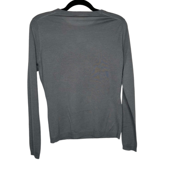 Maria Di Ripabianca Gray Women Crew Neck Cashmere Silk Knit Sweater Size US10 - Picture 2 of 11